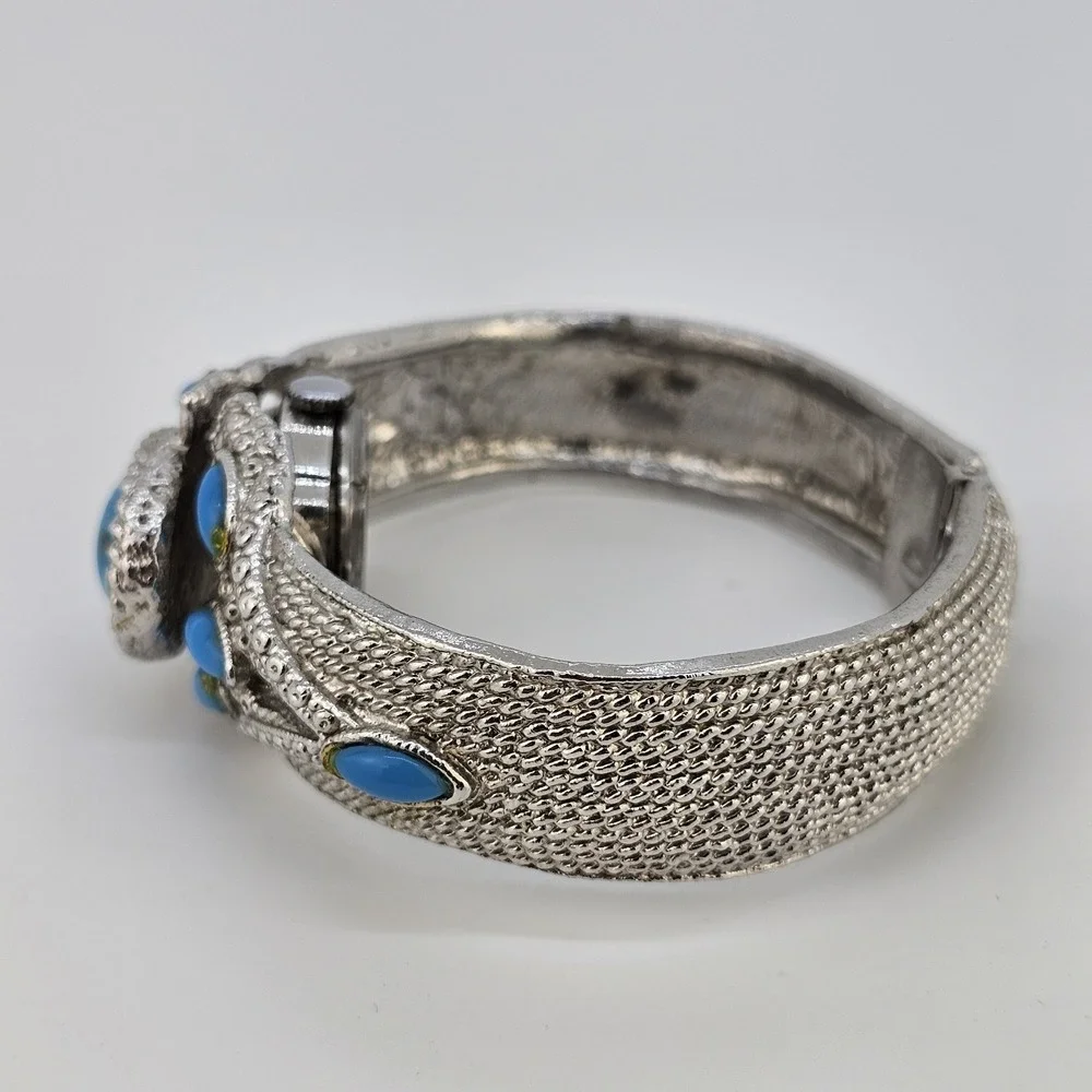 VTG Winton Mechanical Women's Hidden Watch‎ Gray Dial Bracelet Band 6